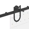 vidaXL Sliding Door Hardware Kit 200 cm Steel Black
