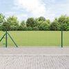vidaXL Fence with Post Green 0.4 x 10 m Steel and PVC