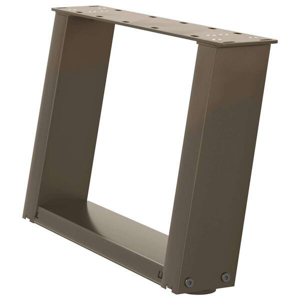 vidaXL Coffee Table Legs U-Shaped 2 pcs Natural Steel 50x(30-31) cm Steel