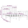 vidaXL Bed Frame without Mattress Grey 150x200 cm King Size Solid Wood