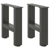 vidaXL Coffee Table Legs Anthracite 2 pcs 30x(30-31) cm Steel