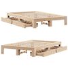 vidaXL Bed Frame without Mattress 120x190 cm Small Double Solid Wood Pine