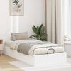 vidaXL Ottoman Bed Frame with Storage White 203 x 90 x 25 cm Chipboard