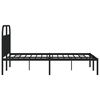 vidaXL Metal Bed Frame without Mattress with Headboard Black 140x200cm