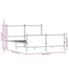 vidaXL Metal Bed Frame without Mattress Sonoma Oak 160x200 cm