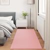 vidaXL Faux Rabbit Fur Rug Olite Pink 80 x 200 cm Polyester