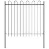 vidaXL Garden Fence 7 pcs Grey 11.9 x 1.5 m Powder-coated Steel