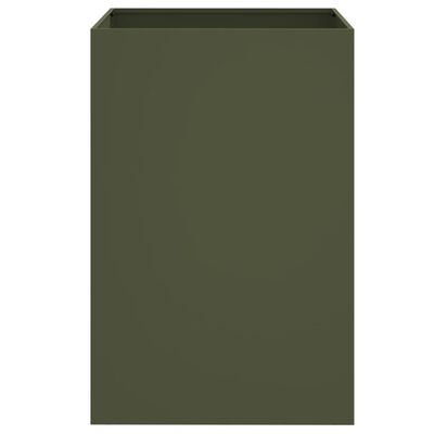 vidaXL Planter Olive Green 52x48x75 cm Cold-rolled Steel