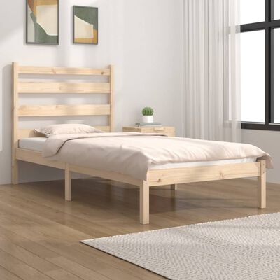 vidaXL Bed Frame Solid Wood Pine 100x200 cm