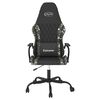 vidaXL Massage Gaming Chair Black and Camouflage Faux Leather