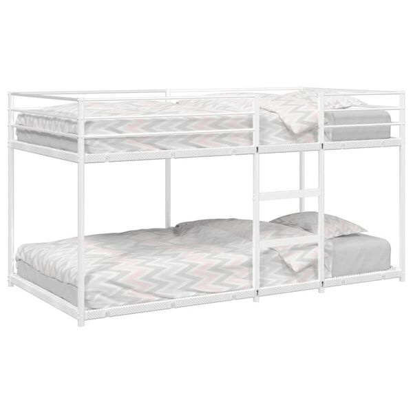 vidaXL Bunk Bed without Mattress White 100x200 cm Steel