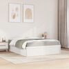 vidaXL Bed with Mattress White 160x200 cm Solid Wood Pine