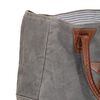 vidaXL Shopper Bag Dark Grey 32x10x37.5 cm Canvas and Real Leather