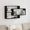 vidaXL Wall Shelf Black Oak 104x20x58.5 cm Engineered Wood
