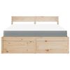 vidaXL Bed with Drawers and Mattress 140x200 cm Solid Wood Pine