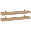 vidaXL Wall Shelves 2 pcs 90x15x4 cm Solid Wood Teak