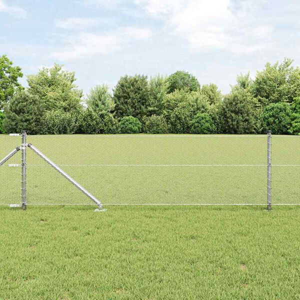 vidaXL Fence Post Silver 100 x 0.6 m (13 mm mesh) Steel