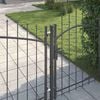 vidaXL Garden Gate Woerden Steel 1.25x4 m Black