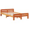 vidaXL Bed frame without Mattress Wax Brown 135x190 cm Double Solid Wood Pine
