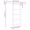vidaXL Sliding Door ORKDAL Natural 86 x 211 cm