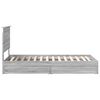 vidaXL Storage Bed with Drawer Grey Sonoma 75 x 190 cm Engineered Wood