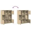 vidaXL Bookcase Sonoma Oak 89x24x101.5 cm Engineered Wood