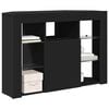 vidaXL Corner LED TV Cabinet Black 100x40x68cm Engineered Wood