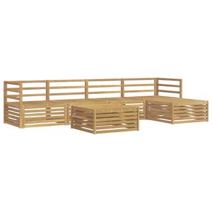 vidaXL Outdoor Sofa Set 6 pcs White 79 x 79 x 37 cm Solid Acacia Wood