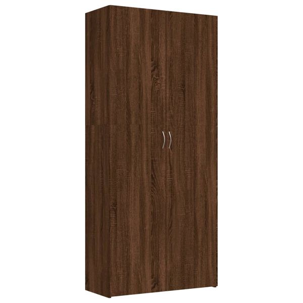 vidaXL Shoe Cabinet Brown Oak 80x35.5x180 cm Engineered Wood