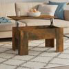vidaXL Coffee Table Smoked Oak 79x49x41 cm Engineered Wood
