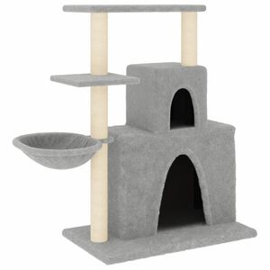vidaXL Cat Tree with Sisal Scratching Posts Light Grey 83 cm