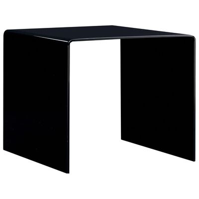 vidaXL Coffee Table Black 50x50x45 cm Tempered Glass