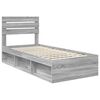 vidaXL Bed Frame Grey Sonoma 90 x 200 cm Solid Pine Wood