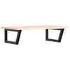 vidaXL Basin Shelf Wall Mounted Steel and Solid Wood Oak