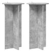 vidaXL Plant Stand 2 pcs Concrete Grey 40 x 40 x 80 cm Engineered Wood