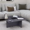vidaXL Coffee Table High Gloss Grey 79.5x79.5x30 cm Engineered Wood