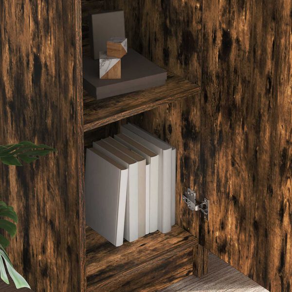 vidaXL Desk 2 pcs Smoked Oak