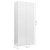 vidaXL Storage Cabinet High Gloss White 80x35.5x180 cm Engineered Wood