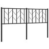 vidaXL Metal Headboard Black 150 cm