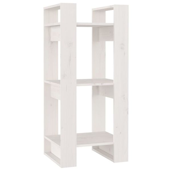 vidaXL Book Cabinet/Room Divider White 41x35x91 cm Solid Wood Pine