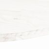 vidaXL Table Top White 70x35x2.5 cm Solid Wood Pine Oval