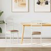 vidaXL Dining Chair 2 pcs White and Brown Solid Rubber Wood