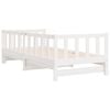 vidaXL Day Bed with Trundle without Mattress White 90x200 cm Solid Wood