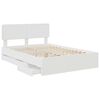 vidaXL Bed Frame with Headboard White 150 x 200 cm Engineered Wood