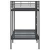 vidaXL Bunk Bed without Mattress Black 90x200 cm Steel