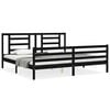 vidaXL Bed Frame without Mattress Black 200x200 cm Solid Wood