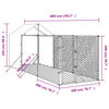 vidaXL Outdoor Dog Kennel with Roof Silver 2x6x2.5 m Galvanised Steel
