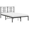 vidaXL Metal Bed Frame without Mattress with Headboard Black 120x190cm