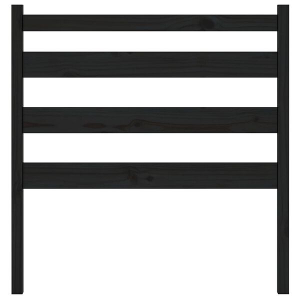 vidaXL Bed Headboard Black 96x4x100 cm Solid Wood Pine