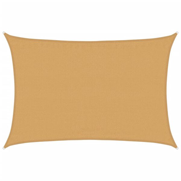 vidaXL Sunshade Sail 160 g/m&sup2; Rectangular Sand 3.5x4.5 m HDPE